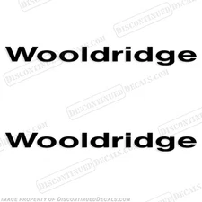 Fits Wooldridge Boat Logo Decals (set of 2) - Any Color! 4" x 48"