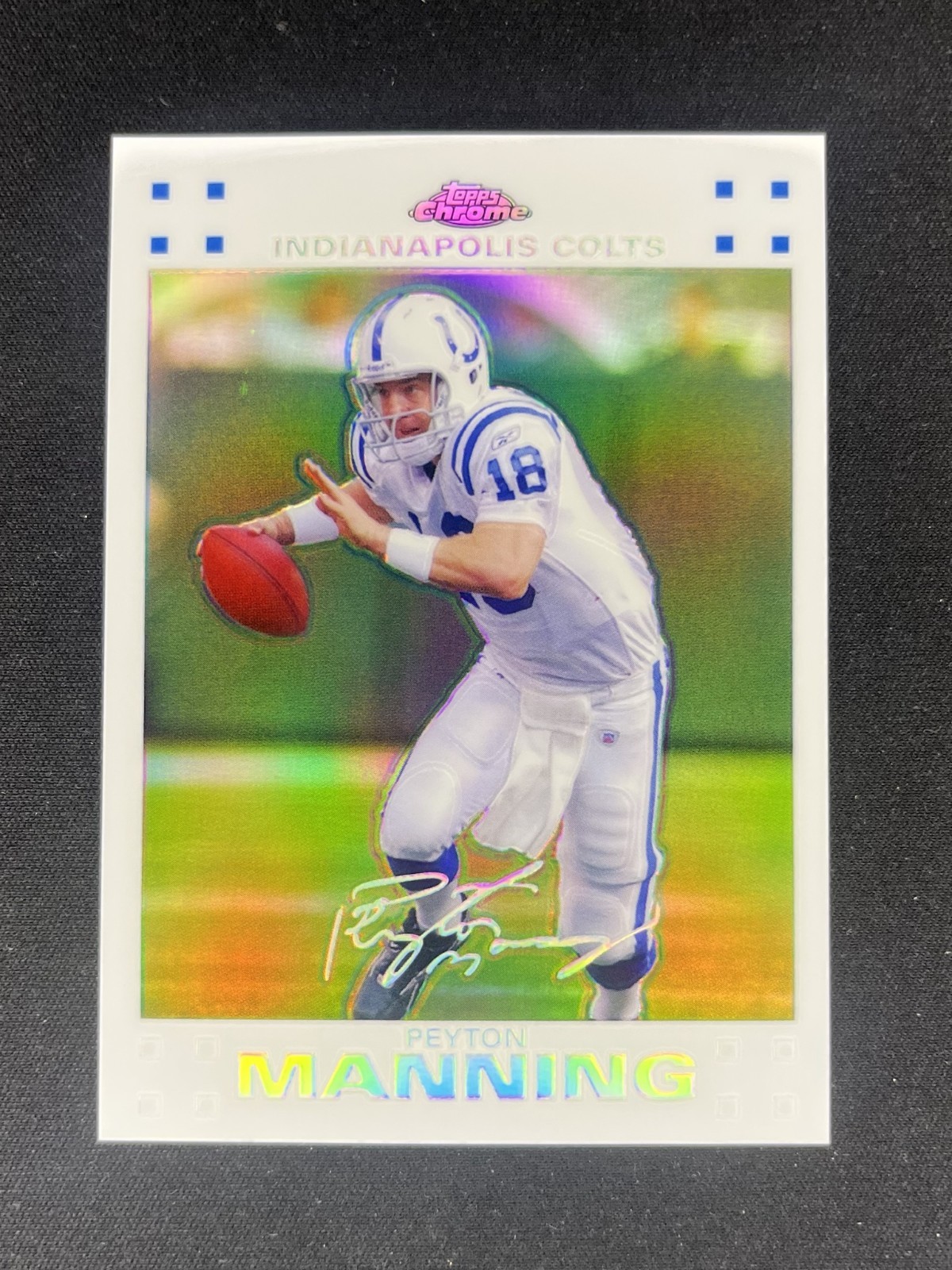 2007-08 Topps Chrome Peyton Manning White Refractor /869 RARE #TC5 Colts