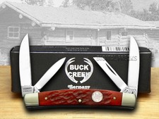 Buck Creek Red Pickbone Congress Pocket Knives 6682RPB Knife