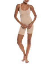 Calvin Klein Secure Sculpt Mid Thigh Bodysuit Women's Brown M