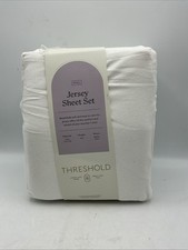 Threshold Jersey Sheet Set Full Size 100 Cotton White