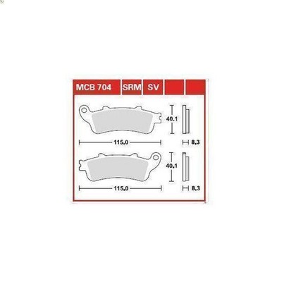 Bremsbelagsatz, Scheibenbremse TRW MCB704SRM