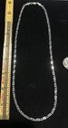 Artisan Sterling Silver 925 NECKLACE Unusual Large Link Flat Chain 21” Mexico — photo 10