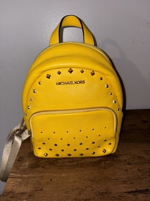 Michael Kors Abbey XS Yellow Pebbled Leather Backpack