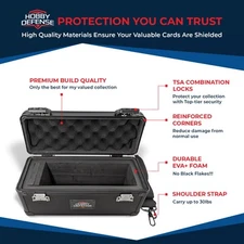 Hobby Defense 1 Row Graded Card Case Carbon Fiber Black