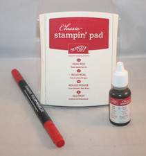 Stampin' Up REAL RED Classic Ink Pad REFILL Bottle Stampin' WRITE - Pre-Owned