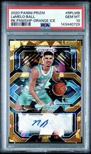 2020 Prizm LaMelo Ball Rookie Penmanship Auto Orange Ice PSA 10 - POP 6