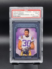 LARON LANDRY ~ 2007 Donruss Threads ~ Gridiron Kings #CGK-19 ~ Blue /50 ~ PSA 9