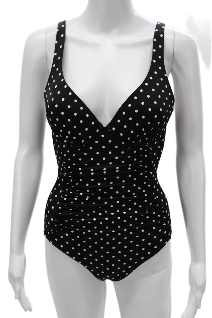 Spanx Women Swimwear Polka Dot Black Nylon Size 6Free Shipping in US $100+ Orders | $6.95 Orders Below