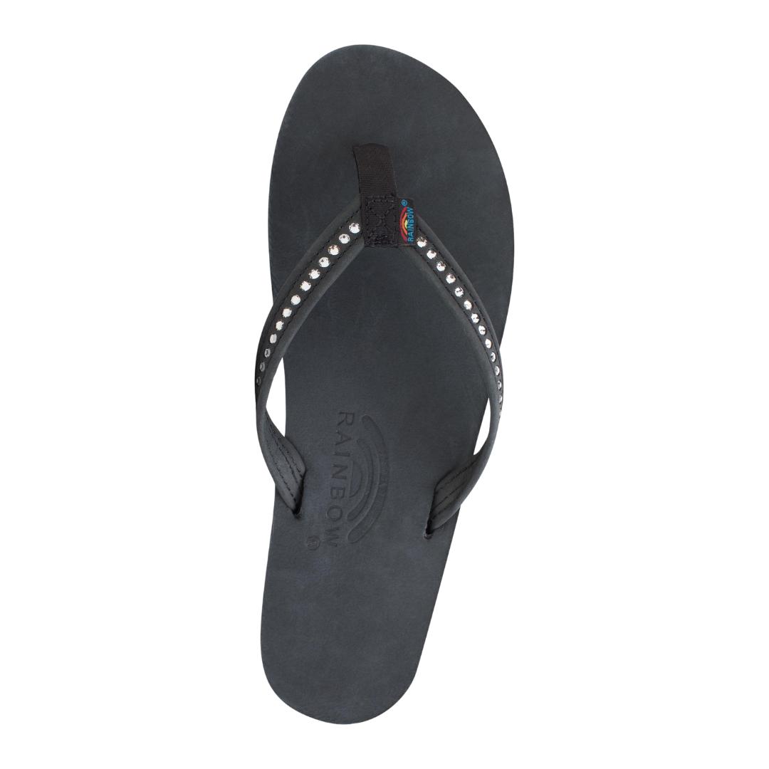 Rainbow Ladies Crystal Single Layer Black 1/2