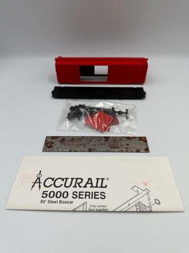 HO Accurail 50' Doble Puerta Acero Boxcar Kit 5200 Rojo Pintura de Fábrica. IOB. | Zustand: Used