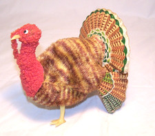 Vintage Japan Mechanical Turkey Windup Toy wind -up Metal legs TESTED WORKS