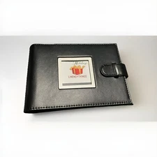 Linens ’n Things “Holidays”Black Faux Leather Photo Album Brag Book Snap Closure