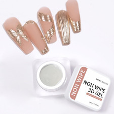 3D Sculpting Gel for Nail Art, No Wipe Clear Painting Gel Polish for 3D Gel Nail