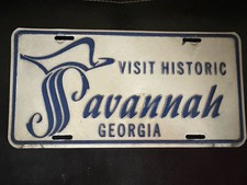 Vintage Visit Historic Savannah Georgia Vanity tag Collectible