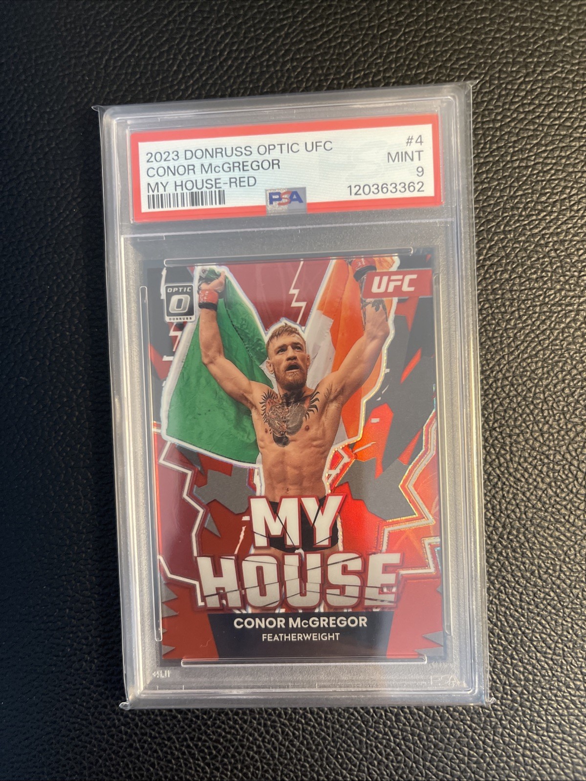 2023 Panini Donruss Optic UFC Conor McGregor My House Red /99 PSA 9