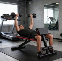 Weight Bench Adjustable Foldable Strength Training Full Body Workout Incline Gym