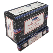 Satya Nag Champa Incense Stick Masala Fragrance Black Diamond Agrabatti Box 180g