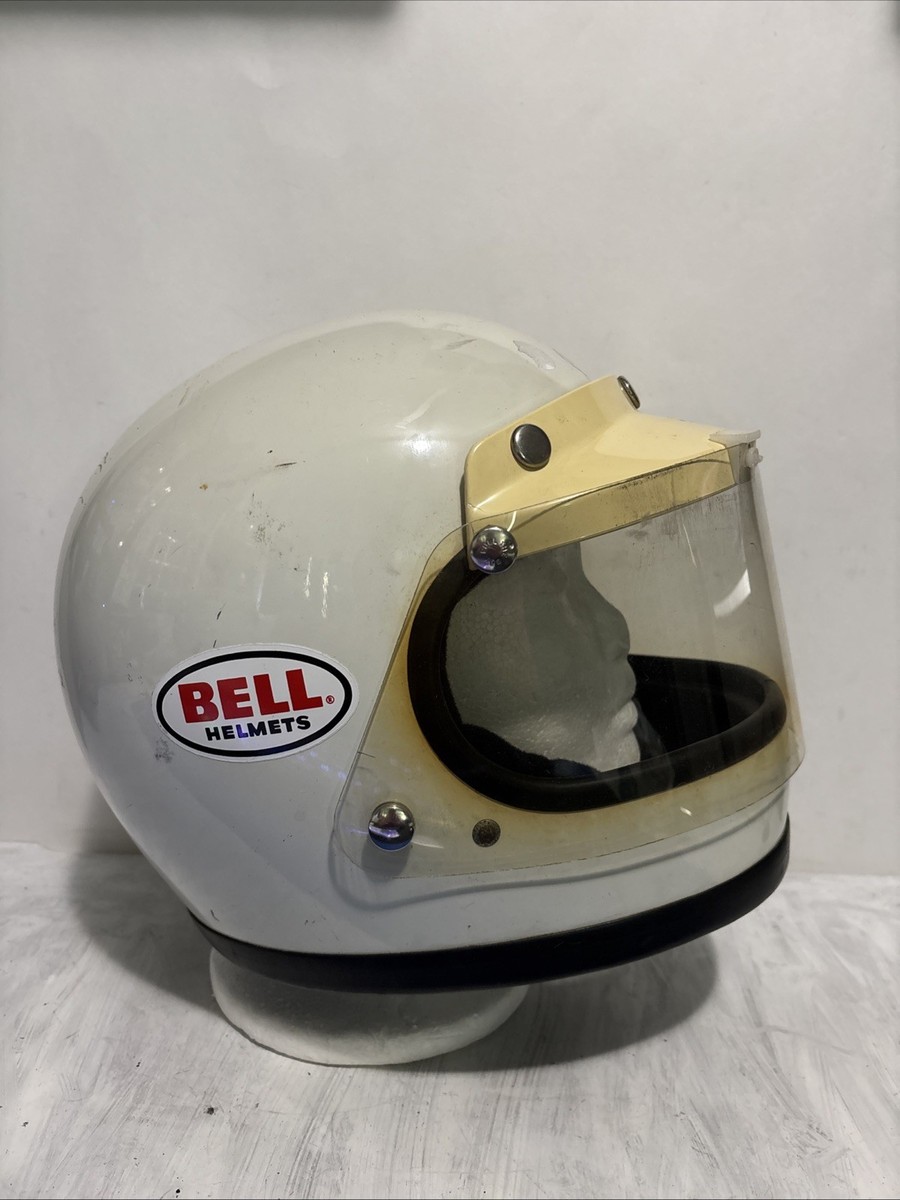 Vintage 1970's Bell Star 120 Visor Full Face Motorcycle Helmet sz