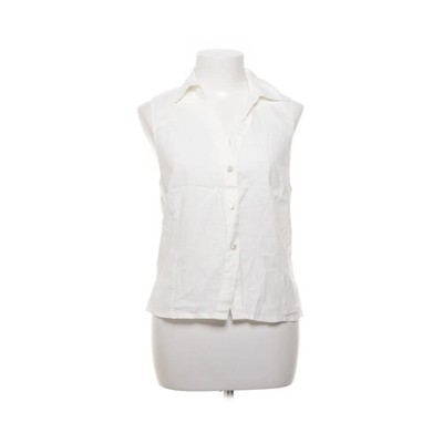 H&M Premium Quality, Weste, Größe: S, Weiß, Leinen/Viskose, Einfarbig #VLf