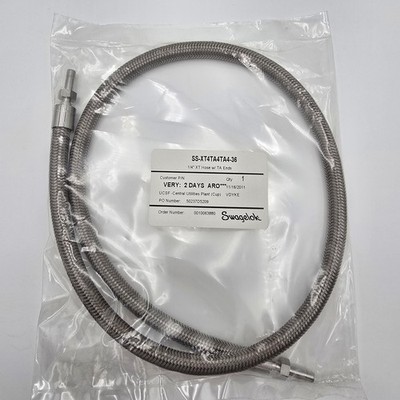 Swagelok SS-XT4TA4TA4-36 1/4'' XT Braided Flex Hose Smooth Bore PTFE Sealed