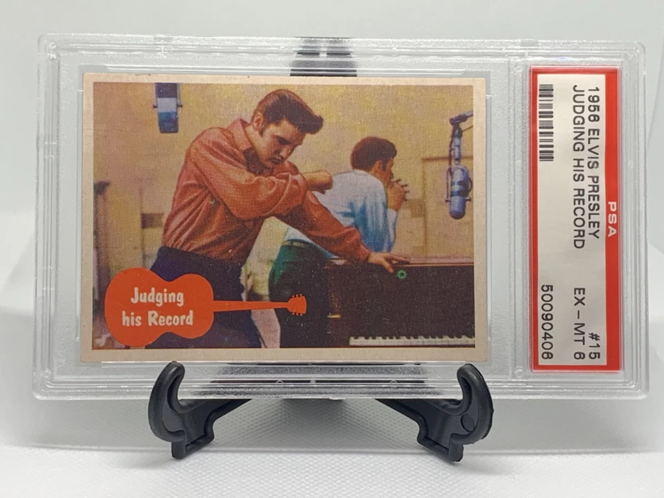 1956 Elvis Presley Set-Break # 15 Judging His Record PSA 6 EX-MT - Image 2 of 3