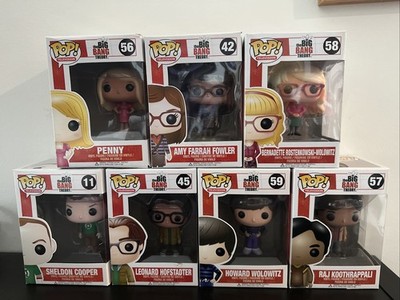 Funko Pop Big Bang Theory Lot Original Figures: #11 #56 #57 #58 #59 #42 & #45