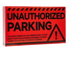 100 Parking Violation Stickers Hard to Remove - Parking Tickets - No Parking