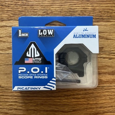 UTG PRO P.O.I 1'' Picatinny Scope Rings,Low Profile-RWU012510