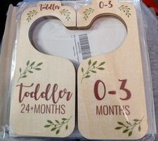 Set of 8 Wooden Dividers For Baby Clothes Newborn To 24mons NEW IN BOX