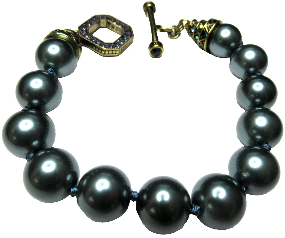 Pulsera HEIDI DAUS Gris Imitación Perla Púrpura Azul Cristal Foto 2 de 4