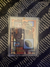 JUSTIN SMITH -  2001 BOWMAN CHROME NFL DRAFT DAY JERSEY RELIC CARD #DJ-JS