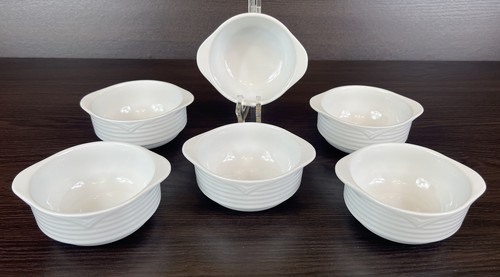 6 Nice Oneida By Noritake Arctic White 5” Handled Fruit Dessert Sauce Bowls - Picture 11 of 11