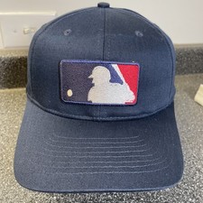 VINTAGE MLB Hat Cap Snapback Baseball Plain Logo Umpire Custom Patch Blue 90s