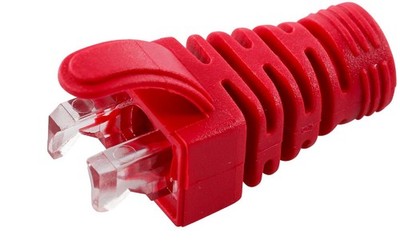 MicroConnect CONB65R Zugentlastungsstiefel rot 6,5 mm 100 Stück Cat5e Cat6 Cat6A