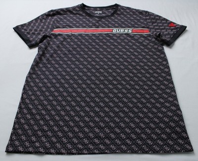 Guess Boy's All Over Print Short Sleeve Graphic T-Shirt CA4 Black Size 16