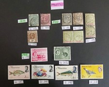 Mauritius Queen Victoria Queen Elizabeth II Mix Stamps Off Paper
