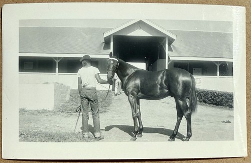 Keeneland Horse Photo Thoroughbred Racing Black Handler Lexington Kentucky KY - Picture 2 of 3