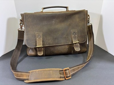 Leather Briefcase Laptop Messenger Bag Computer Satchel Handmade  NICE LEATHER