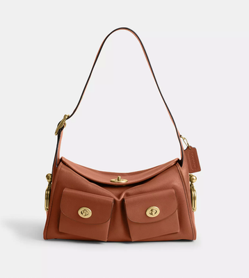 Coach Official Turnlock Haversack Bag CDZ12 B4YU1 Brass/Amber