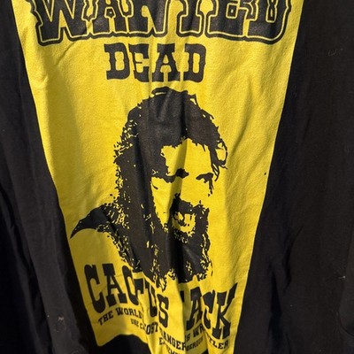 WWE Authentic Cactus Jack Wanted Dead or Alive Black Tee Shirt XXXL