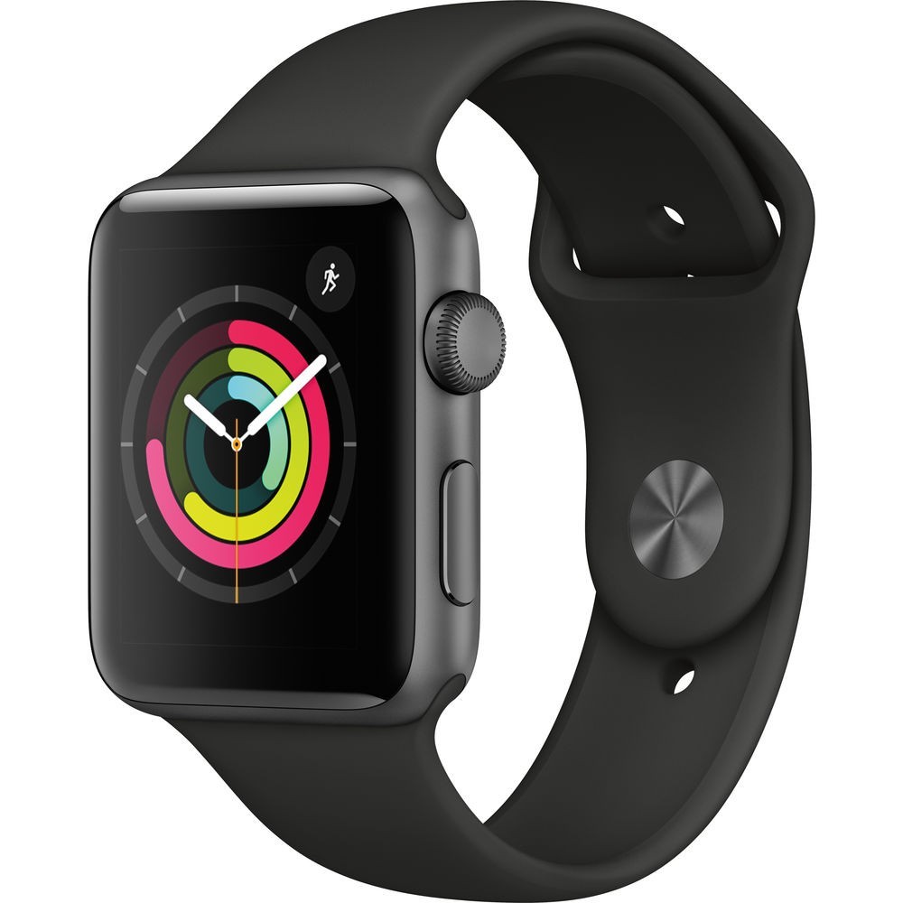 Series 3 Gps 42mm Space Gray Alumi Case Black Sport Band Mtf32ll/a