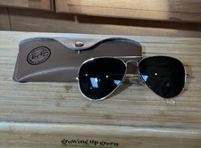 Ray-Ban By Bausch And Lomb Aviator Sunglasses W Case L0206 VRAS58 14 Vintage
