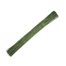 Floral Stem Wire 15 inch, 50/Package 18 Gauge Green