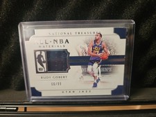 2018-19 Panini National Treasures All-NBA Materials Rudy Gobert # /99. (Bin 2)