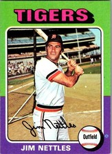 1975 Topps Mini Baseball - Jim Nettles #497 - Detroit Tigers