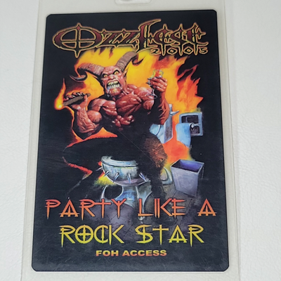 Ozzy Osbourne's Ozzfest 2005 FOH Access Pass Lanyard Heavy Metal