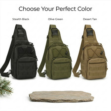 Tactical Sling Bag Men MOLLE Crossbody Chest Pack Shoulder EDC Backpack