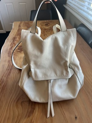 Gianni Chiarini White Genuine Leather Backpack Made in Italy Adjustable Straps