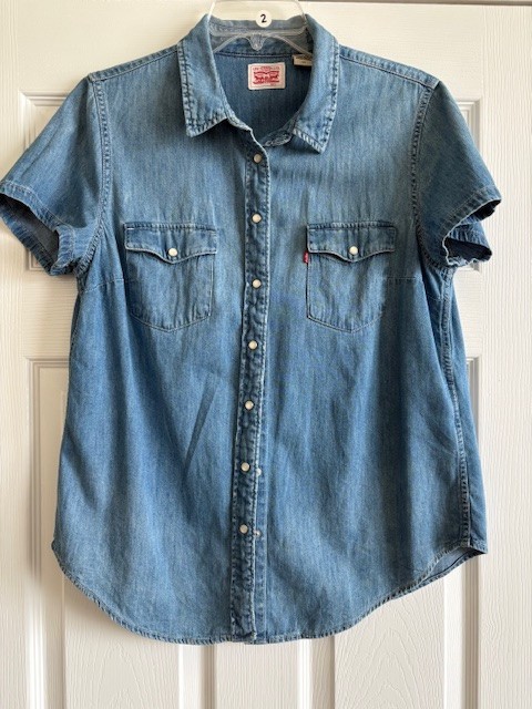 Levi's denim button down shirt - image 1